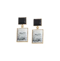 Sohi Women's Stone Drop Earrings