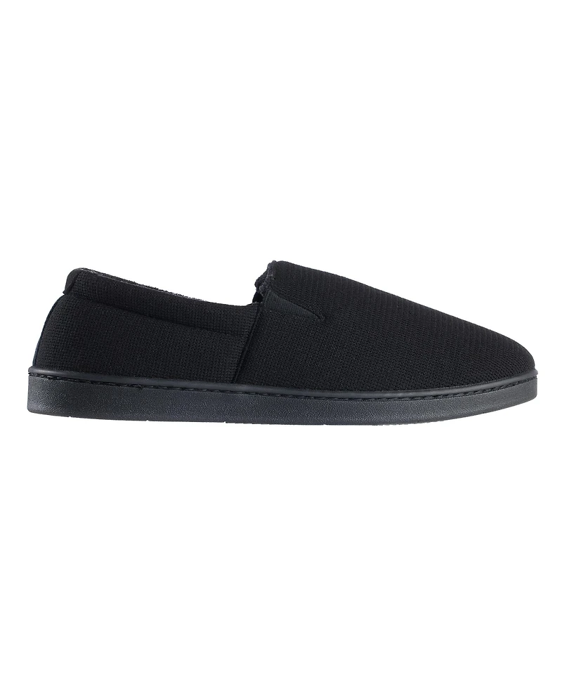 Isotoner Men's Textured Knit Kai Closed Back Slippers with Gel-Infused Memory Foam