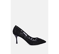 Reunion Lace Mid Heel Pumps