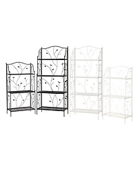 Glitzhome 52" H 4-Tiered Rectangular Metal Shelf Plant Stand or Storage Rack