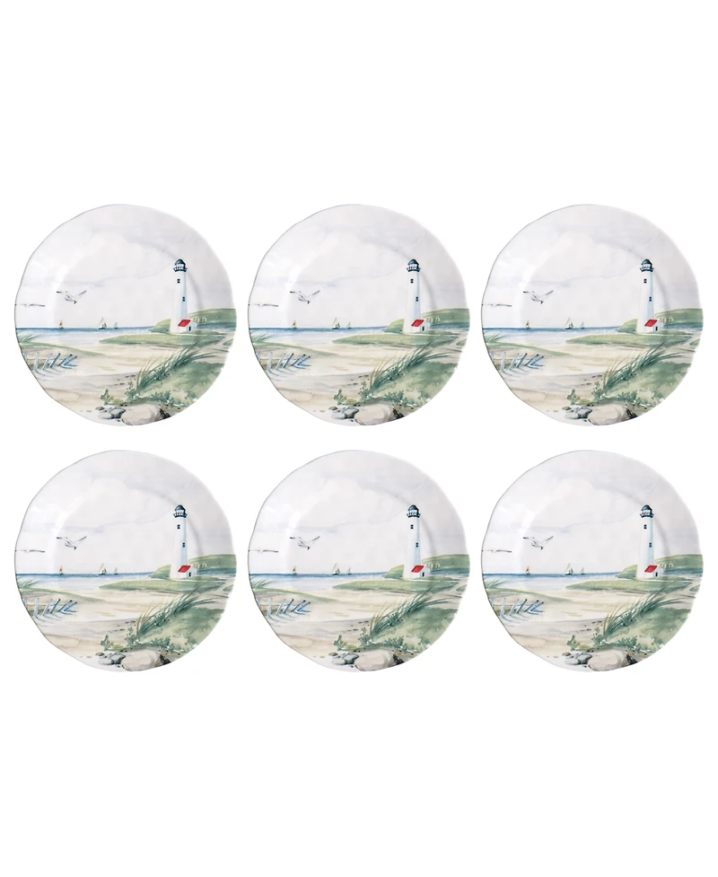 Abode Homewares By the Shore Salad Plates, Set of 6