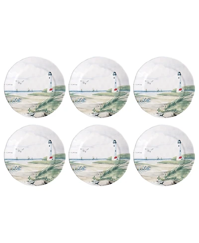 Abode Homewares By the Shore Salad Plates, Set of 6