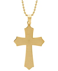Steeltime Men's Our Father Lord's Prayer Cross Pendant