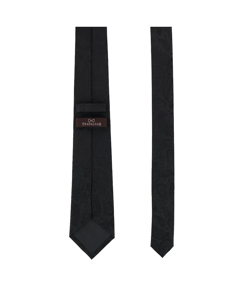 Trafalgar Men's Banbury Tone on Paisley Silk Necktie