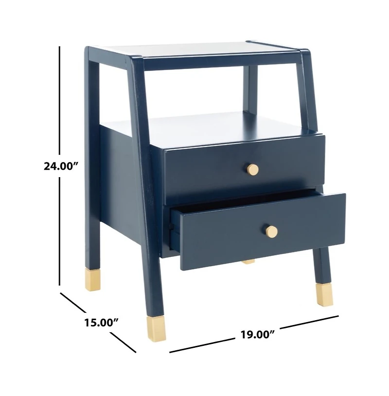 Cove 2 Drawer 1 Shelf Accent Table
