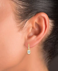 Cubic Zirconia Drop Earrings in 14k Gold-Plated Sterling Silver