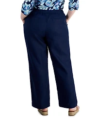 Charter Club Plus 100% Linen Pants, Exclusively at Macy's