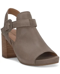 Lucky Brand Women's Juliane Cutout Slingback Block Heel Sandals