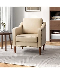 Karena Transitional Armchair with Nailhead Trims