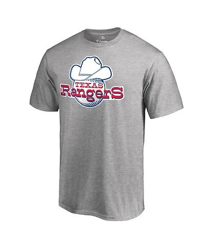 Men's Fanatics Ash Texas Rangers Cooperstown Collection Forbes T-shirt
