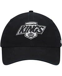 Men's '47 Brand Black Los Angeles Kings Team Clean Up Adjustable Hat