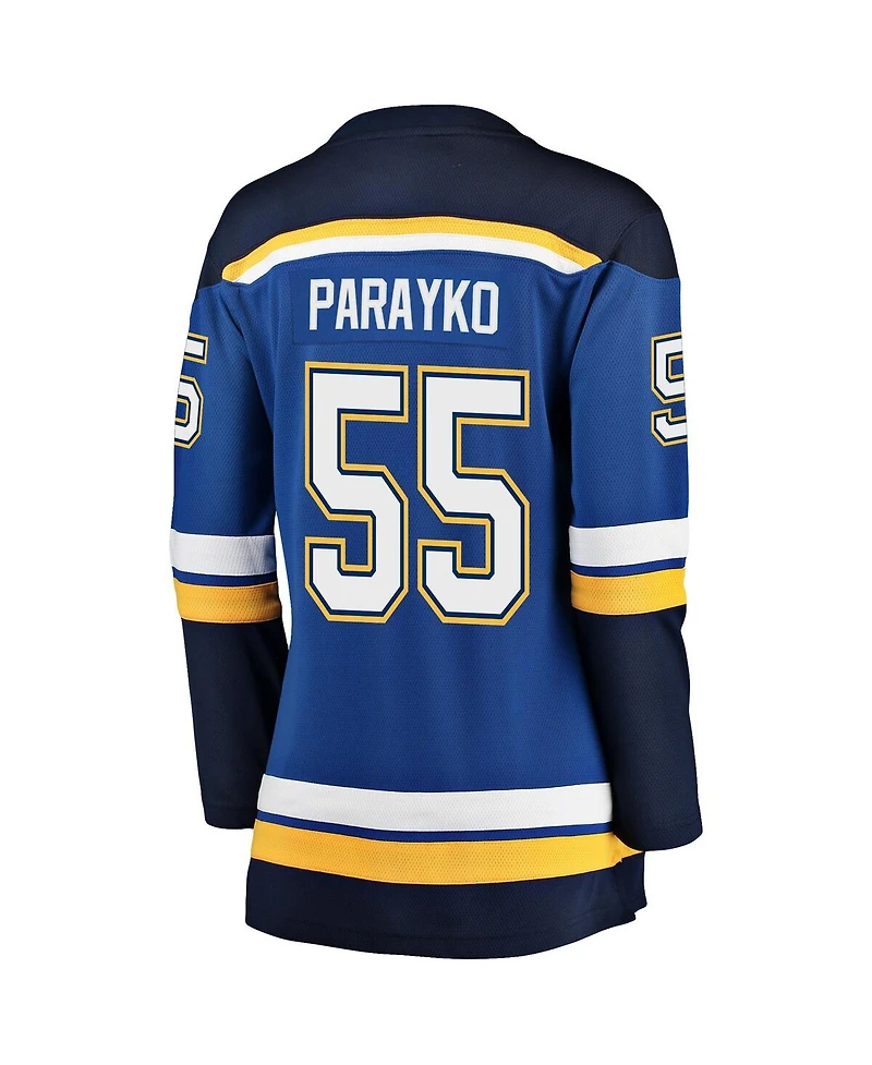Women's Fanatics Colton Parayko Blue St. Louis Blues Breakaway Player Jersey