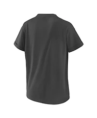 Women's Wear by Erin Andrews Charcoal New York Rangers 2024 Nhl Stadium Series Boyfriend T-shirt