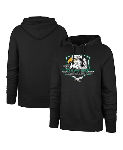 Men's '47 Brand Black Philadelphia Eagles Regional Headline Pullover Hoodie