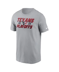 Men's Nike Gray Houston Texans 2023 Nfl Playoffs Iconic T-shirt