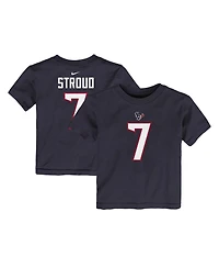 Toddler Boys and Girls Nike C.j. Stroud Navy Houston Texans Player Name and Number T-shirt