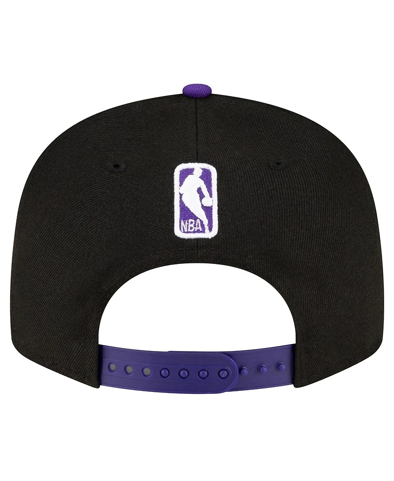 Men's New Era Black, Purple Sacramento Kings Official Team Color 2Tone 9FIFTY Snapback Hat