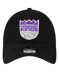 Men's New Era Black Sacramento Kings Team 2.0 9TWENTY Adjustable Hat