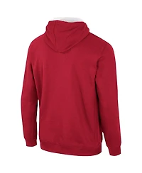 Men's Colosseum Crimson Indiana Hoosiers Half-Zip Hoodie