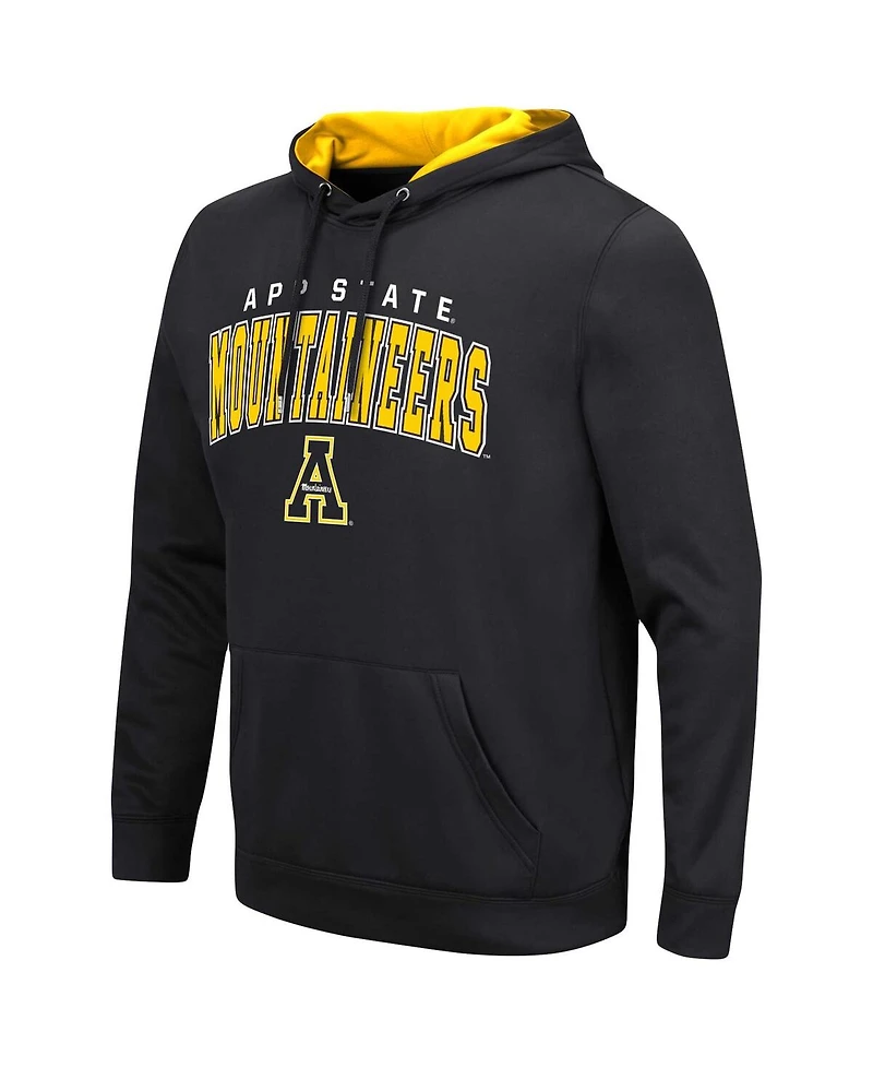 Men's Colosseum Black Appalachian State Mountaineers Resistance Pullover Hoodie