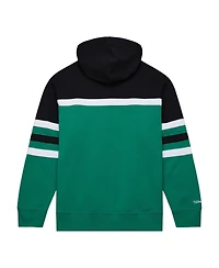 Men's Mitchell & Ness Kelly Green, Black Dallas Stars Head Coach Pullover Hoodie