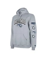 Men's New Era Gray Orlando Magic Big 2023/24 City Edition Jersey Pullover Hoodie