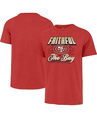 Men's '47 Brand Scarlet Distressed San Francisco 49ers Faithful to the Bay Regional Franklin T-shirt