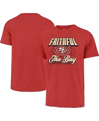 Men's '47 Brand Scarlet Distressed San Francisco 49ers Faithful to the Bay Regional Franklin T-shirt