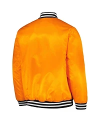 Men's Starter Orange New York Mets Cross Bronx Fashion Satin Full-Snap Varsity Jacket