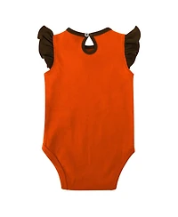 Baby Girls Brown, Orange Cleveland Browns Spread the Love 2-Pack Bodysuit Set