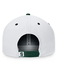Men's Top of the World White, Green Michigan State Spartans Sea Snapback Hat