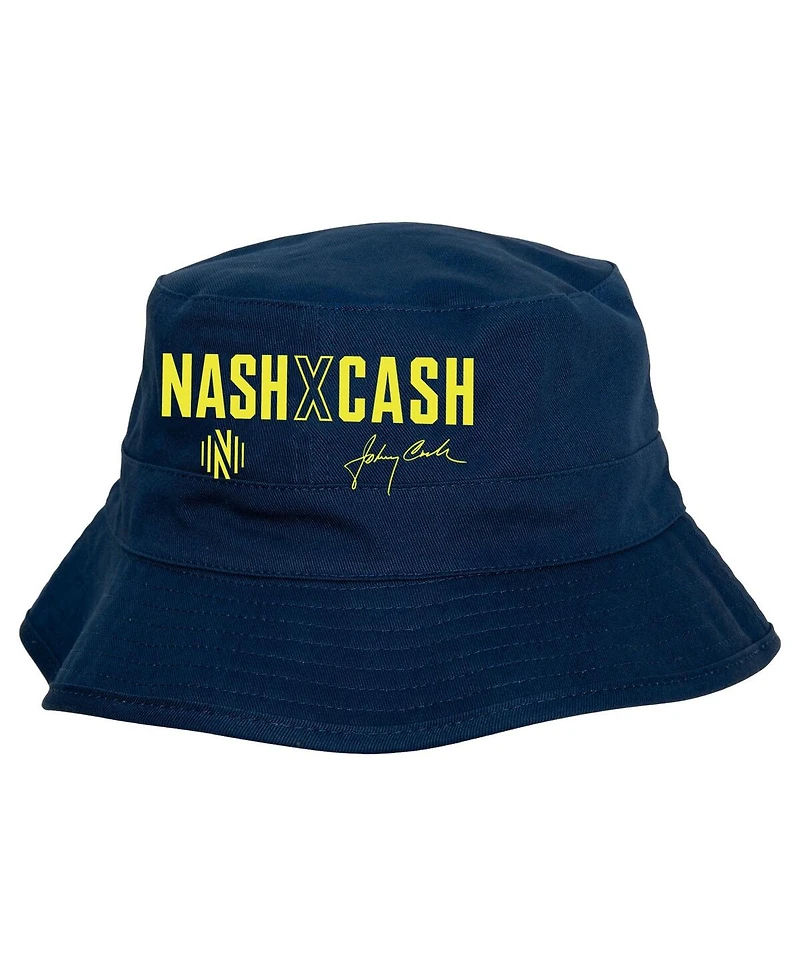 Men's Mitchell & Ness Navy Nashville Sc x Johnny Cash Bucket Hat