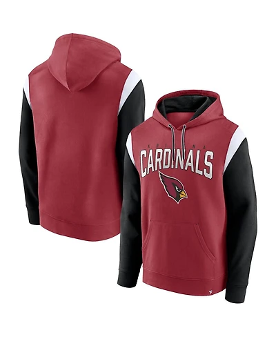 Men's Fanatics Cardinal Arizona Cardinals Trench Battle Pullover Hoodie