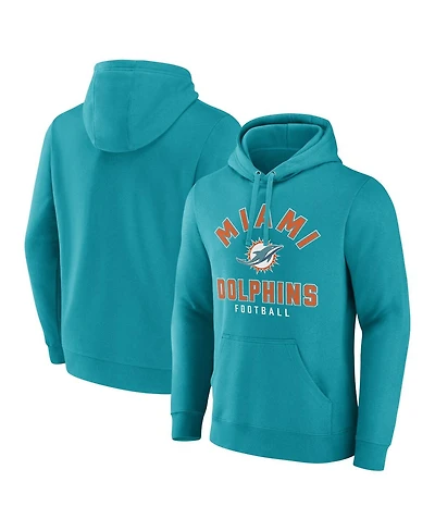 Men's Fanatics Aqua Miami Dolphins Between the Pylons Pullover Hoodie