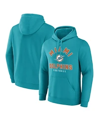 Men's Fanatics Aqua Miami Dolphins Between the Pylons Pullover Hoodie