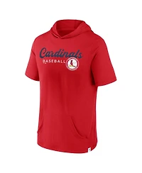 Men's Fanatics Red St. Louis Cardinals Offensive Strategy Short Sleeve Pullover Hoodie