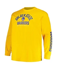 Men's Fanatics Royal, Gold Golden State Warriors Big and Tall Short Sleeve Long T-shirt Set