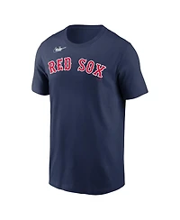 Men's Nike David Ortiz Navy Boston Red Sox Name and Number Logo T-shirt