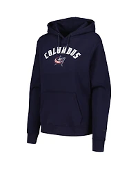 Women's Pro Standard Navy Columbus Blue Jackets Classic Chenille Pullover Hoodie