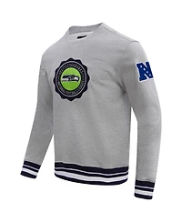 Men's Pro Standard Heather Gray Seattle Seahawks Crest Emblem Pullover Sweatshirt