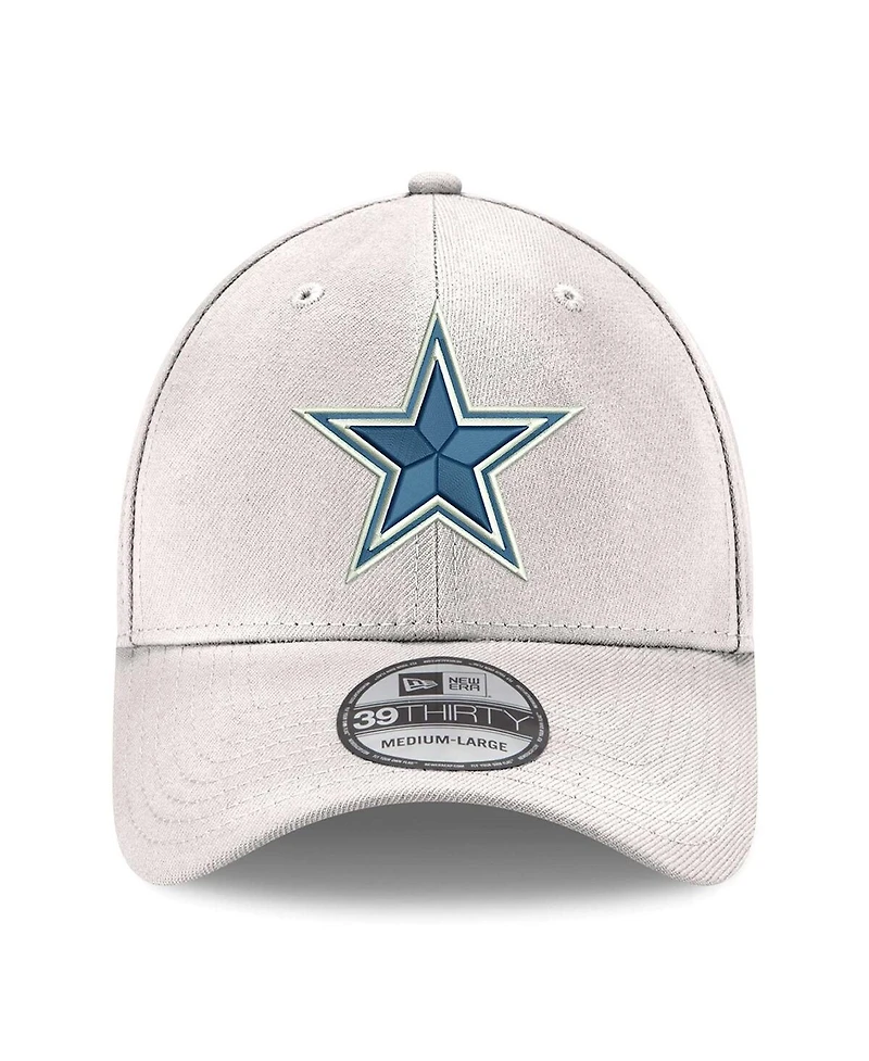 Men's New Era White Dallas Cowboys Logo 39THIRTY Flex Hat