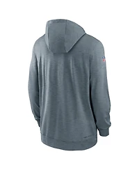 Men's Nike Heather Gray San Francisco 49ers Sideline Team Pop Full-Zip Hoodie Jacket