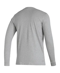 Men's adidas Heather Gray Juventus Team Crest Long Sleeve T-shirt
