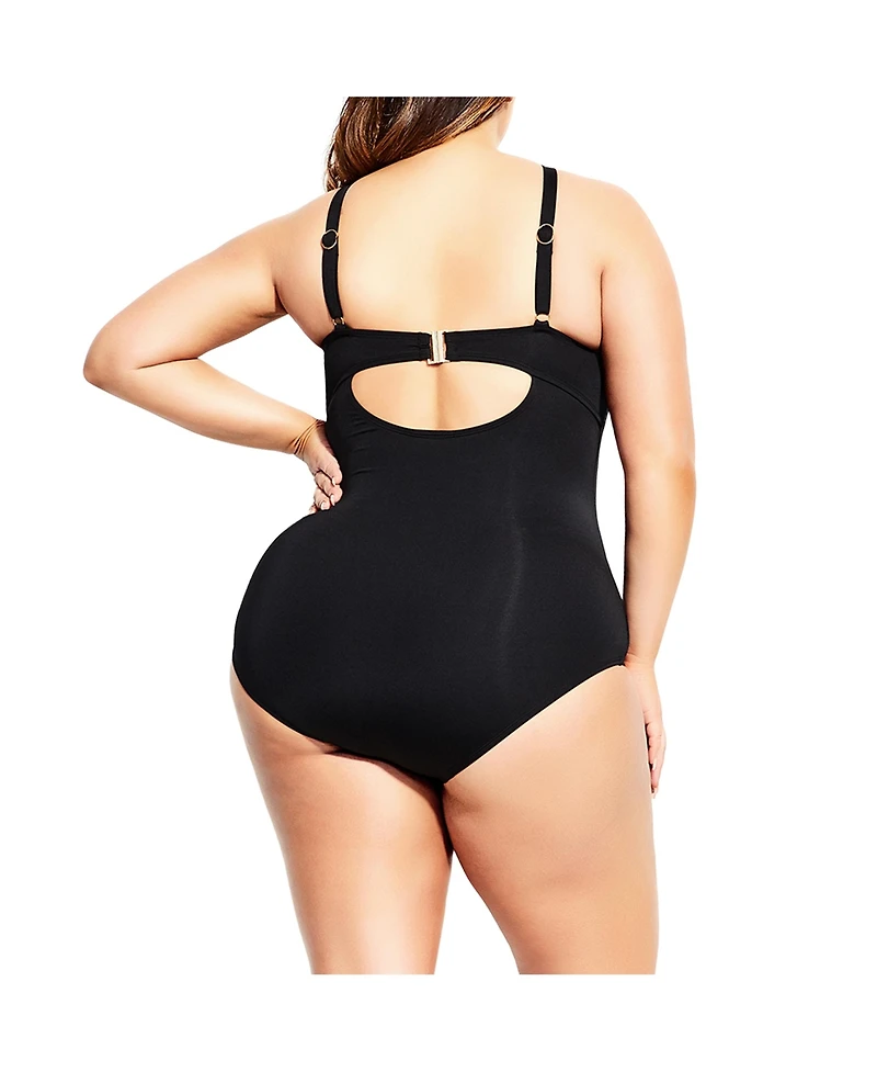 Plus Size Cancun Underwire 1 Piece Swimsuit