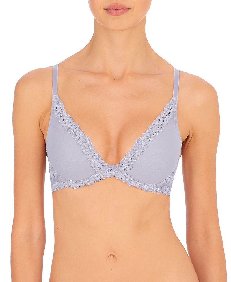 Natori Women's Feathers Luxe Plunge T-Shirt Underwire Bra