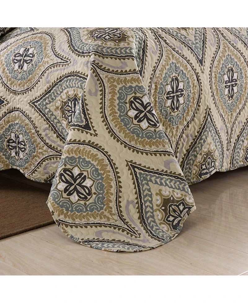 MarCielo 3 Piece Quilted Bedspread Quilt Set Lightweight Bedspread A16