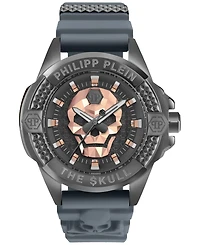 Philipp Plein Men's The Skull Gray Silicone Strap Watch 44mm