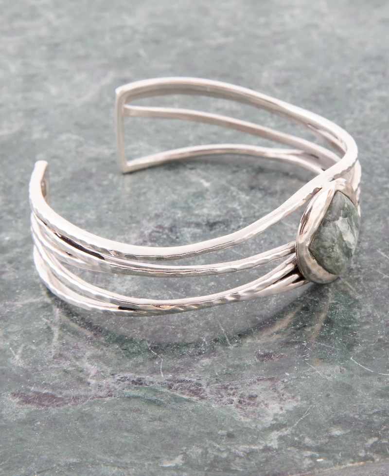 Barse Terra Genuine Seraphinite Kite Cuff Bracelet