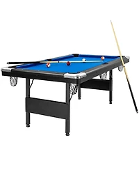 Sugift 6 Feet Foldable Billiard Pool Table with Complete Set of Balls