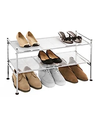 Seville Classics 4-Tier Metal Mesh Stackable Shoe Rack